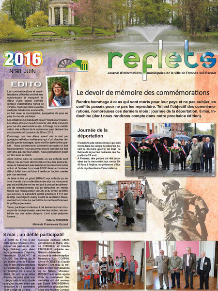 1ère page Reflets Juin 2016