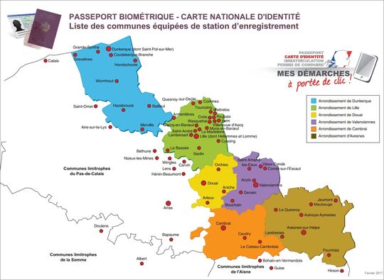 Carte des communes équipées de station d'enregistrement